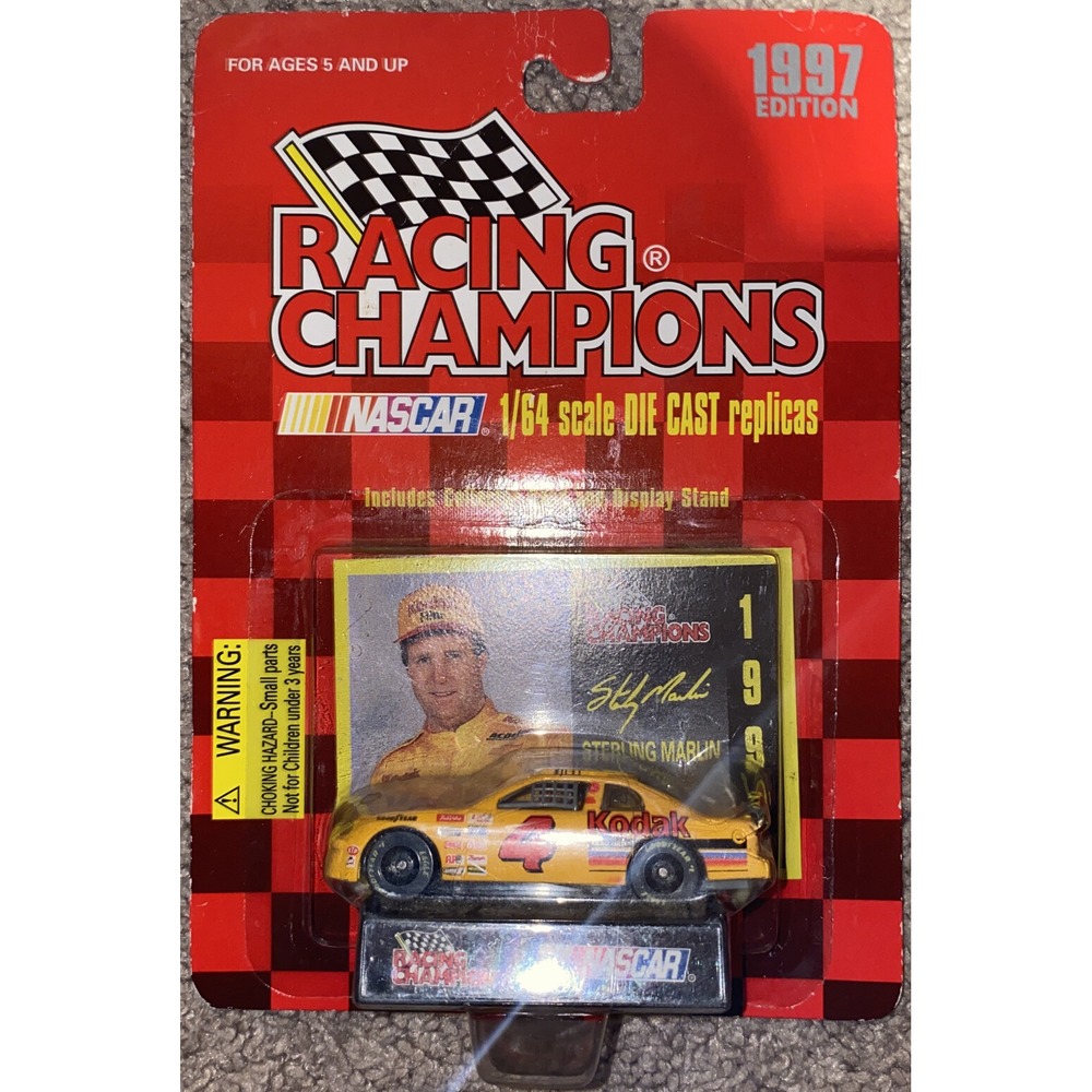 1997 Racing Champions #4 STERLING MARLIN 1:64 DIECAST CAR w/CARD - KODAK